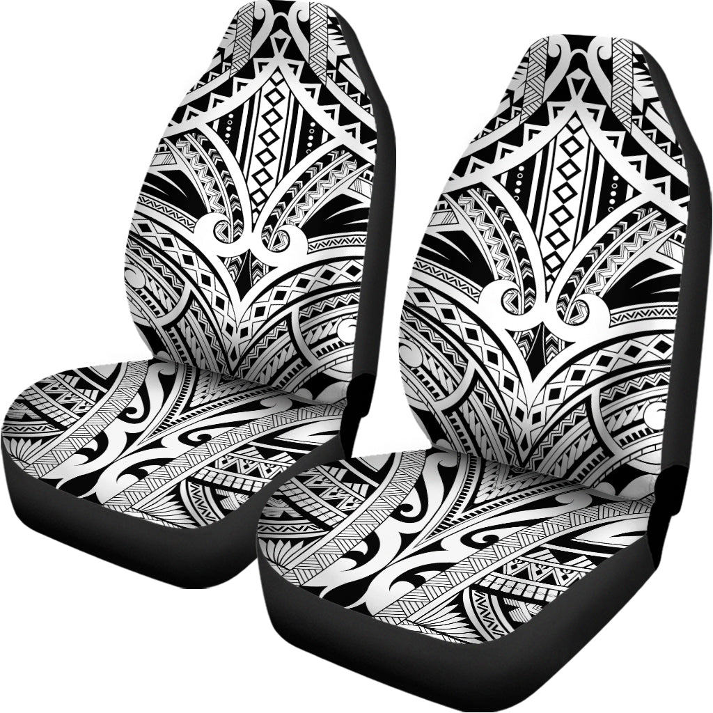 Tribal Maori Polynesian Tattoo Print Universal Fit Car Seat Covers