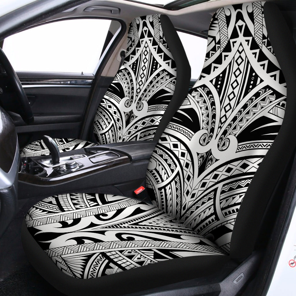 Tribal Maori Polynesian Tattoo Print Universal Fit Car Seat Covers