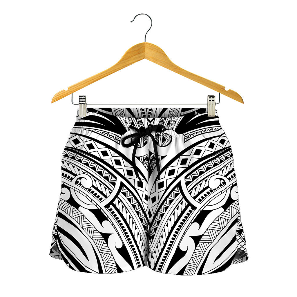 Tribal Maori Polynesian Tattoo Print Women's Shorts