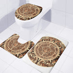 Tribal Maya Calendar Print 3 Piece Bath Mat Set
