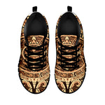 Tribal Maya Calendar Print Black Sneakers