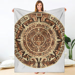Tribal Maya Calendar Print Blanket