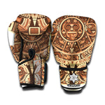 Tribal Maya Calendar Print Boxing Gloves