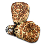 Tribal Maya Calendar Print Boxing Gloves
