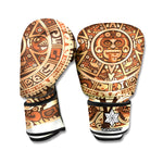 Tribal Maya Calendar Print Boxing Gloves