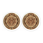 Tribal Maya Calendar Print Car Coasters