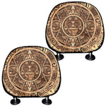 Tribal Maya Calendar Print Car Headrest Covers