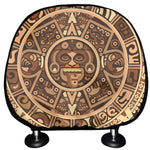 Tribal Maya Calendar Print Car Headrest Covers