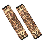 Tribal Maya Calendar Print Car Seat Belt Covers