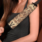 Tribal Maya Calendar Print Car Seat Belt Covers