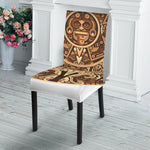 Tribal Maya Calendar Print Dining Chair Slipcover