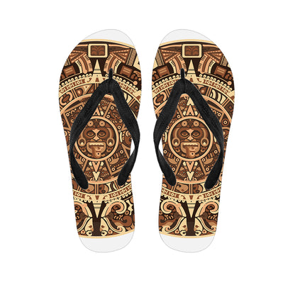 Tribal Maya Calendar Print Flip Flops