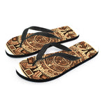 Tribal Maya Calendar Print Flip Flops