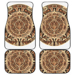 Tribal Maya Calendar Print Front and Back Car Floor Mats