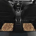 Tribal Maya Calendar Print Front and Back Car Floor Mats