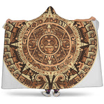 Tribal Maya Calendar Print Hooded Blanket
