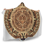 Tribal Maya Calendar Print Hooded Blanket