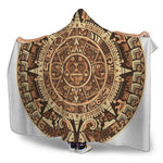Tribal Maya Calendar Print Hooded Blanket