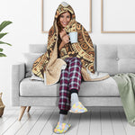 Tribal Maya Calendar Print Hooded Blanket