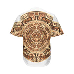 Tribal Maya Calendar Print Men's Baseball Jersey