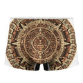 Tribal Maya Calendar Print Men's Boxer Briefs