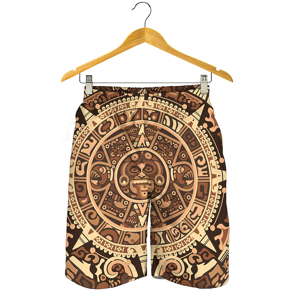 Tribal Maya Calendar Print Men's Shorts