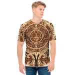 Tribal Maya Calendar Print Men's T-Shirt