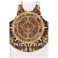 Tribal Maya Calendar Print Men's Tank Top