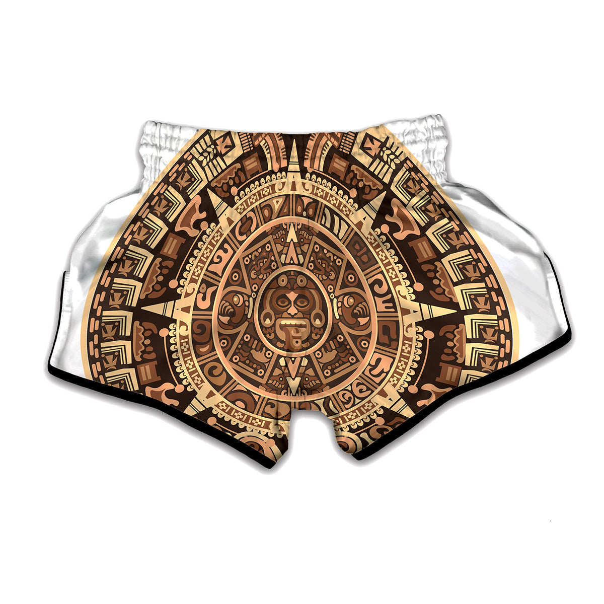 Tribal Maya Calendar Print Muay Thai Boxing Shorts