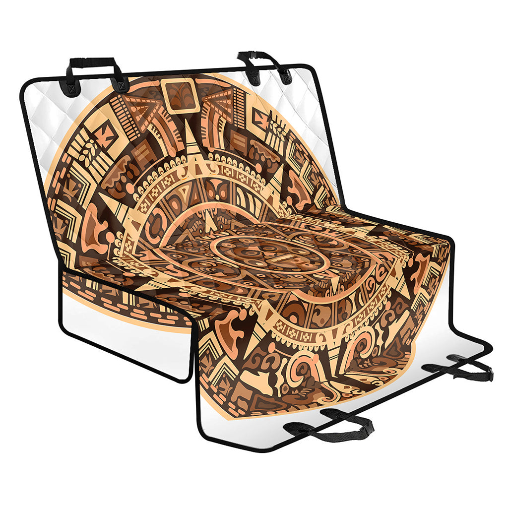 Tribal Maya Calendar Print Pet Car Back Seat Cover