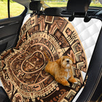 Tribal Maya Calendar Print Pet Car Back Seat Cover