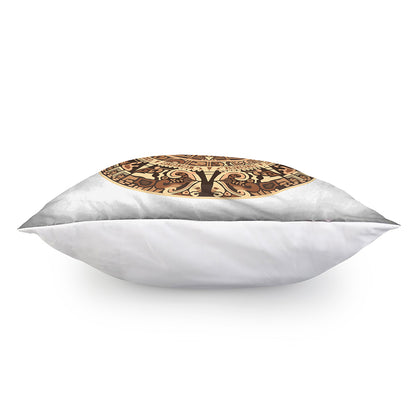 Tribal Maya Calendar Print Pillow Cover