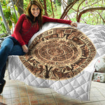 Tribal Maya Calendar Print Quilt