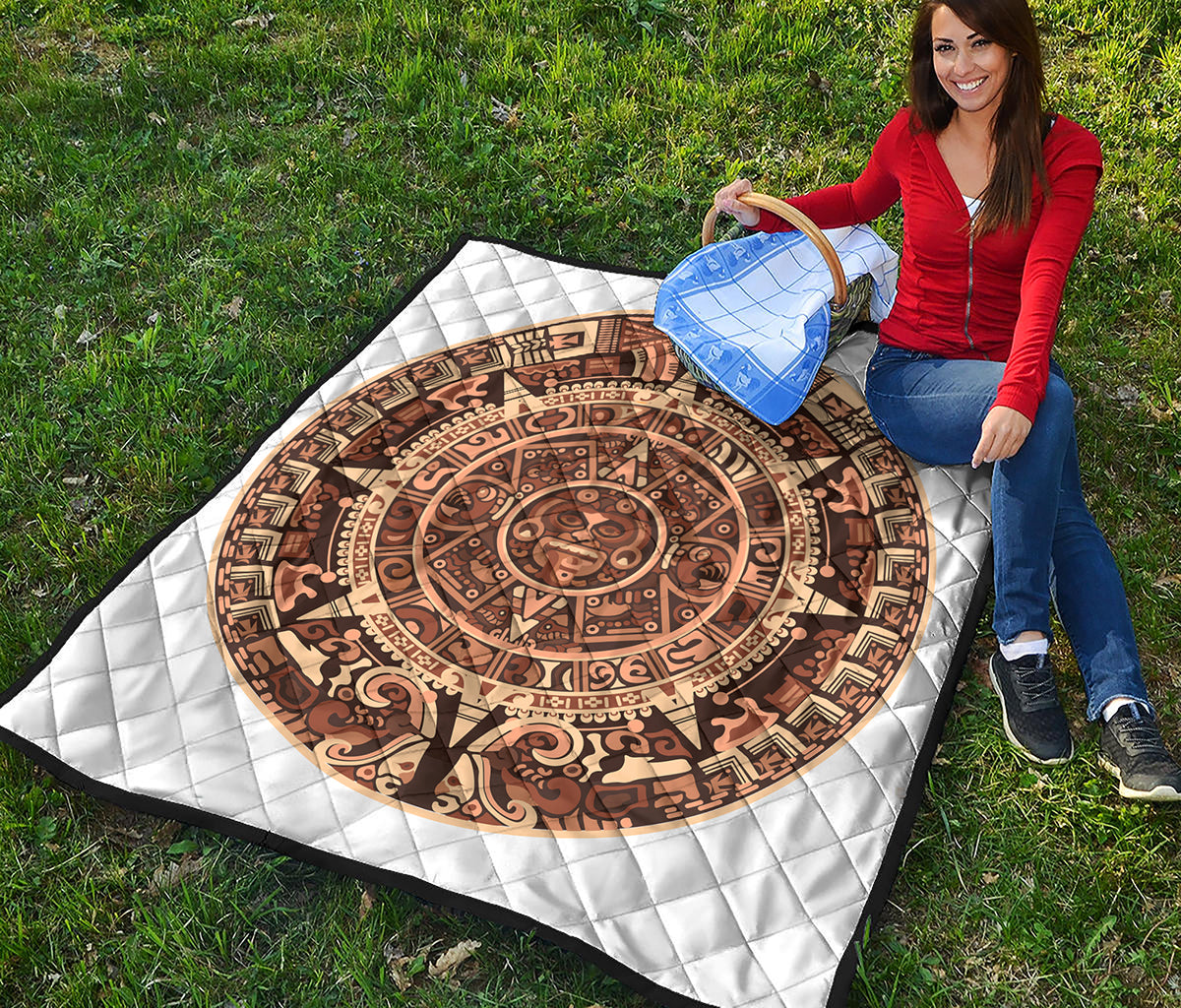 Tribal Maya Calendar Print Quilt