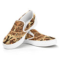 Tribal Maya Calendar Print White Slip On Sneakers