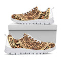 Tribal Maya Calendar Print White Running Shoes