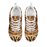 Tribal Maya Calendar Print White Sneakers
