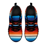 Tribal Mexican Blanket Pattern Print Black Sneakers