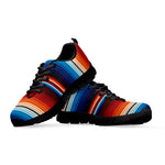 Tribal Mexican Blanket Pattern Print Black Sneakers