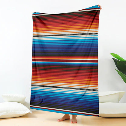 Tribal Mexican Blanket Pattern Print Blanket