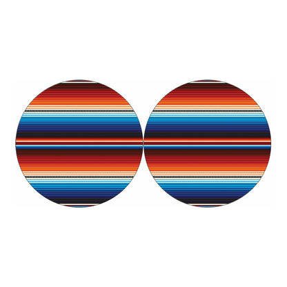 Tribal Mexican Blanket Pattern Print Car Coasters