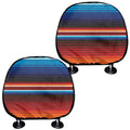 Tribal Mexican Blanket Pattern Print Car Headrest Covers