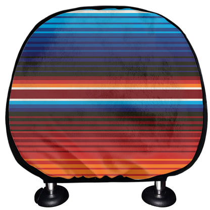 Tribal Mexican Blanket Pattern Print Car Headrest Covers