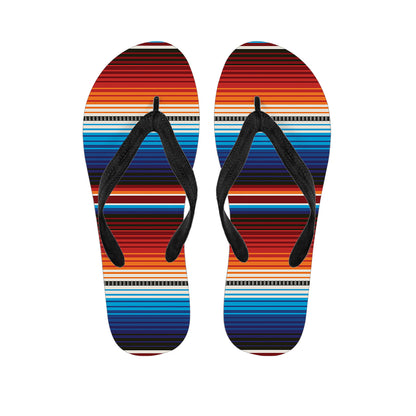 Tribal Mexican Blanket Pattern Print Flip Flops