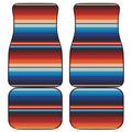 Tribal Mexican Blanket Pattern Print Front and Back Car Floor Mats