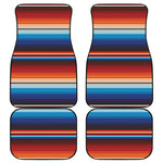 Tribal Mexican Blanket Pattern Print Front and Back Car Floor Mats