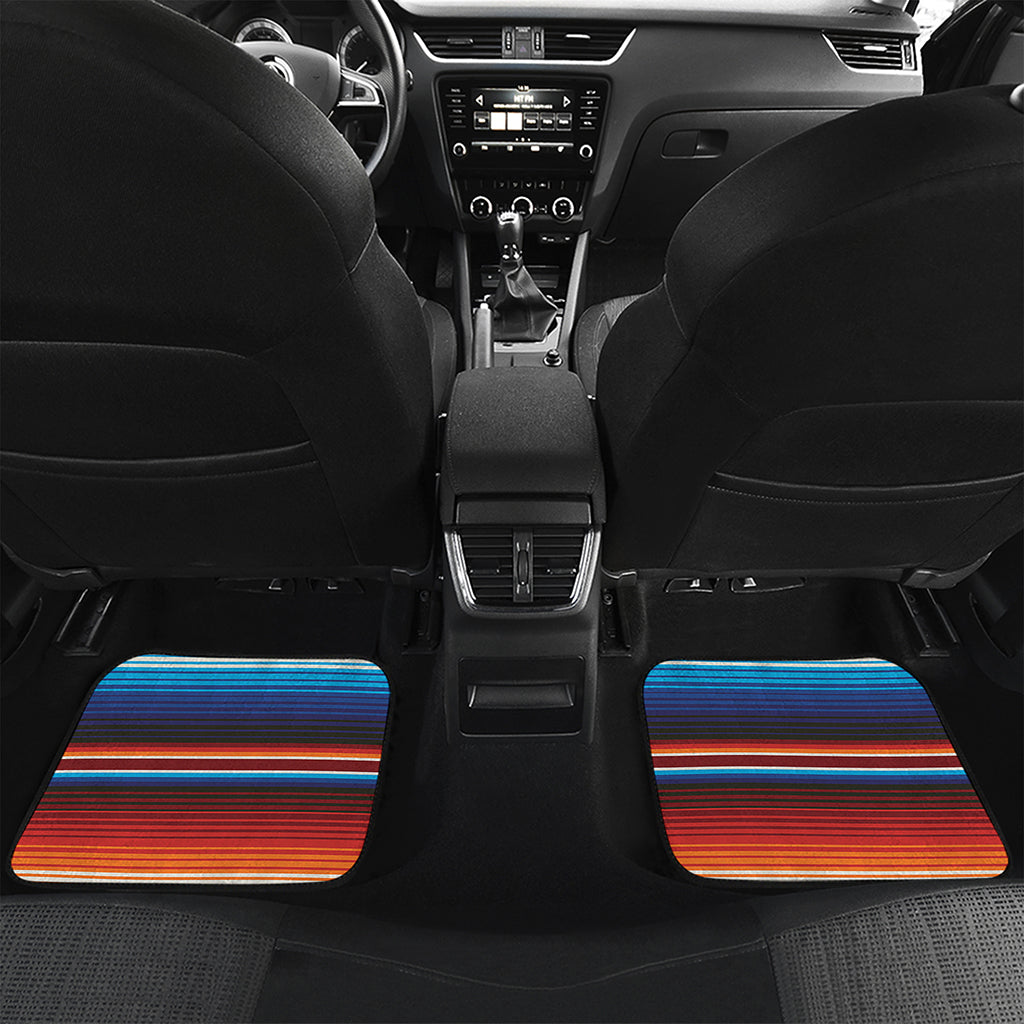 Tribal Mexican Blanket Pattern Print Front and Back Car Floor Mats