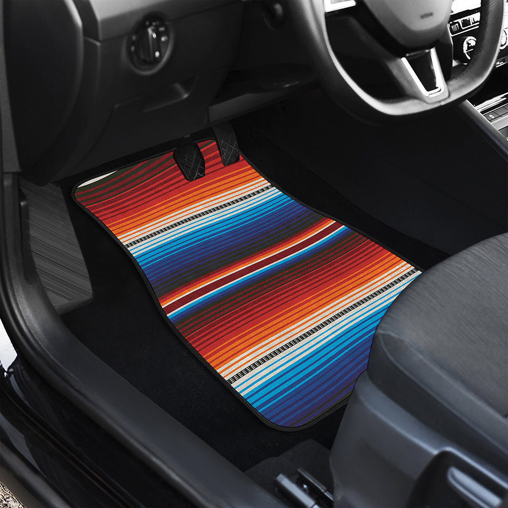 Tribal Mexican Blanket Pattern Print Front and Back Car Floor Mats