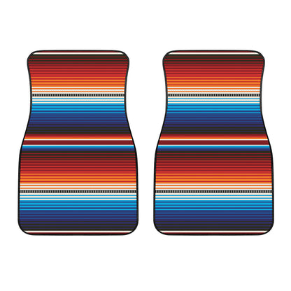 Tribal Mexican Blanket Pattern Print Front Car Floor Mats
