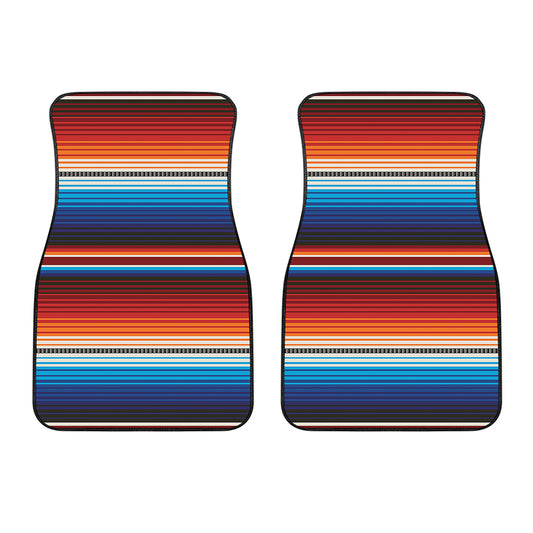 Tribal Mexican Blanket Pattern Print Front Car Floor Mats